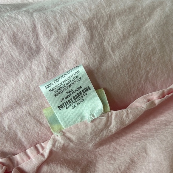 Pottery Barn Full Flat Sheet 100% cotton perfect condition cherry blossom pink - Picture 5 of 7